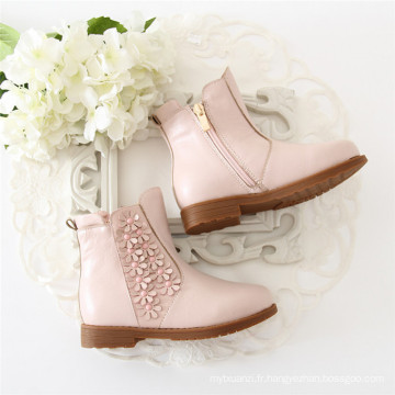 Automne Hiver Chaussures Élégant Enfant Princesse Rose Bottes Conception Confortable Zipper Bottes Enfants